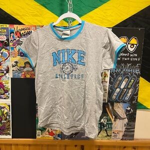 Nike Gray T-Shirt with Blue Trim